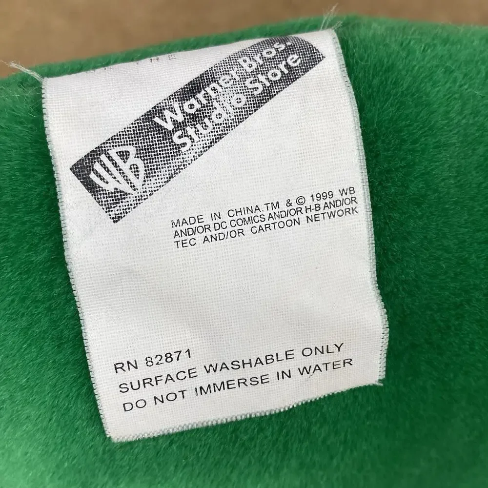 Vintage Scooby Doo 3D Plush Throw Pillow Green 90s Kids Room Decor